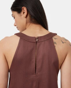 Tentree Tencel Swing Dress 13 Tentree Tencel Swing Dress -Tentree Store Red V Neck Racer Back Knee Length Dress TCW6079 1366 6