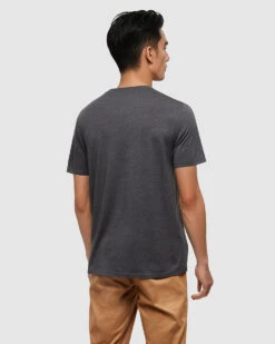 Tentree Vintage Sunset T-Shirt 8 Tentree Vintage Sunset T-Shirt -Tentree Store TCM2096 0451 meteorite black heather regular fit crew neck t shirt 1