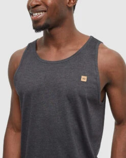 Tentree Pender Tank -Tentree Store TCM5916 0451 meteorite black heather treeblend tank 3