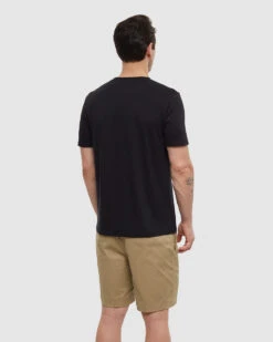 Tentree Baker Henley 7 Tentree Baker Henley -Tentree Store TCM6345 0164 meteorite black basic shortsleeve button t shirt 3