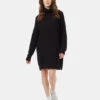 Tentree Highline Oversized Turtleneck Dress 1 Tentree Highline Oversized Turtleneck Dress -Tentree Store TCW5362 Black Turtleneck Knee Length Oversized Fit Dress 1
