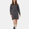 Tentree Highline Drawstring Sweater Dress 2 Tentree Highline Drawstring Sweater Dress -Tentree Store TCW5363 Grey Drawstring Sweater Knee Length Long Sleeve Dress 1