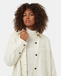 Tentree Fernwood Flannel Shirt 9 Tentree Fernwood Flannel Shirt -Tentree Store TCW5382 White Womens Organic Cotton Longsleeve Button Down 3