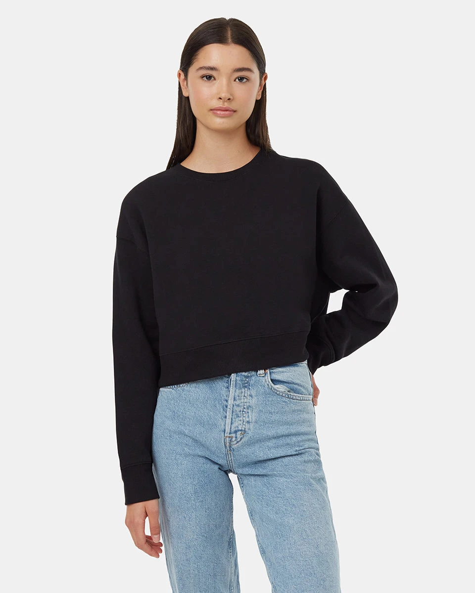 Tentree TreeFleece Oversized Cropped Crew 3 Tentree TreeFleece Oversized Cropped Crew