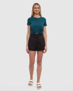 Tentree Laurier Short 7 Tentree Laurier Short -Tentree Store TCW6216 0164 meteorite black TechBlend High Waist Short 2