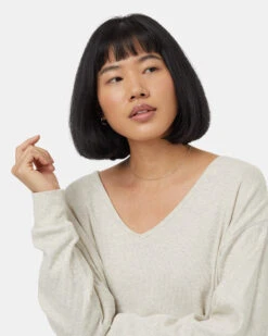 Tentree Meyer Longsleeve 10 Tentree Meyer Longsleeve -Tentree Store White Waffle Knit V neck Longsleeve Shirt TCW5939 3191 4