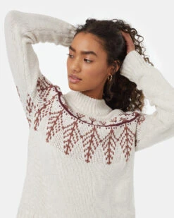 Tentree Highline Wool Intarsia Sweater 9 Tentree Highline Wool Intarsia Sweater -Tentree Store beige red wool sweater TCW3609 2399 3