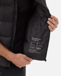 Tentree Brewster Vest -Tentree Store black recycled polyester insulated puffer TCM4583 0164 5