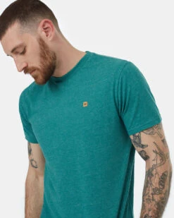 Tentree Hemp Step Hem T-Shirt -Tentree Store green basic tee TCM2630 2364 4