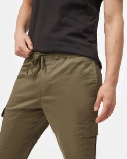 Tentree Stretch Twill Cargo Pull On Jogger 7 Tentree Stretch Twill Cargo Pull On Jogger -Tentree Store green cargo joggers TCM4590 0012 3