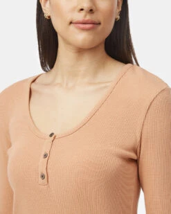 Tentree TreeWaffle Henley Longsleeve 10 Tentree TreeWaffle Henley Longsleeve -Tentree Store pink cotton longsleeve t shirt TCW3599 2263 4